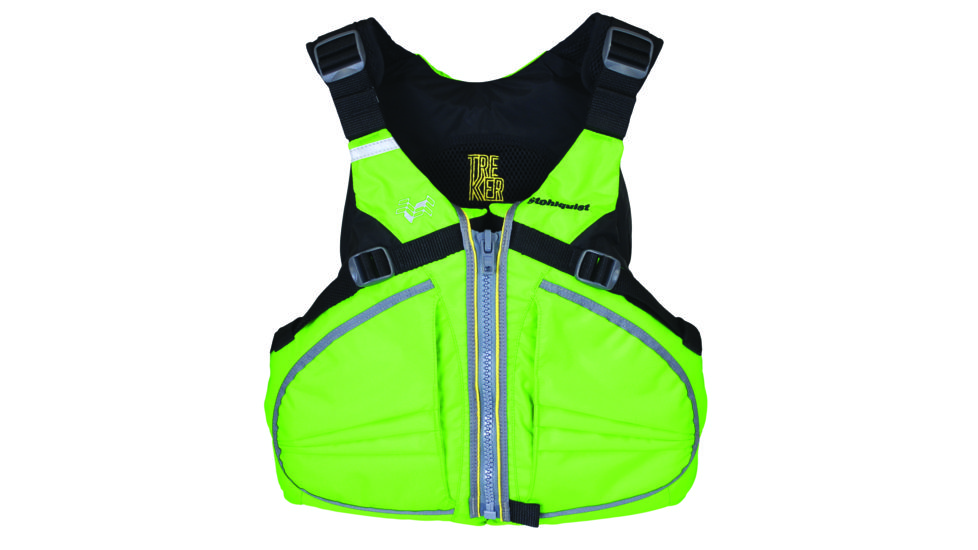 Stohlquist Mens Trekker PFD, Bright Green, Small-Medium, Chest 33-39, QF1323101M