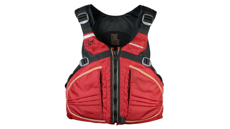Stohlquist Mens Trekker PFD, Deep Red, Small-Medium, Chest 33-39, QF1320601M