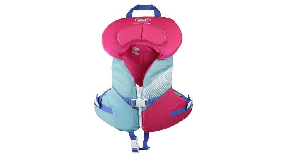 Stohlquist Unisex Child PFD, Aqua/Pink, Child 30-50 lbs, QF1414121