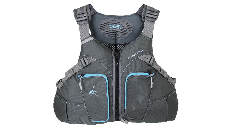Stohlquist Womens Misty PFD, Gray, Small, Bust 28-34, 533090