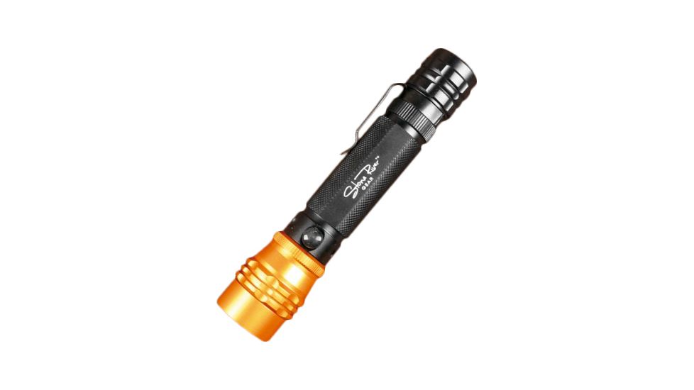 Stone River Gear Adjustable Focus Rechargeable LED Charges with USB in Wall, Car or Computer 200 Lumens High Beam Charges Cell Phone, Black/Orange,  SRG2RFL