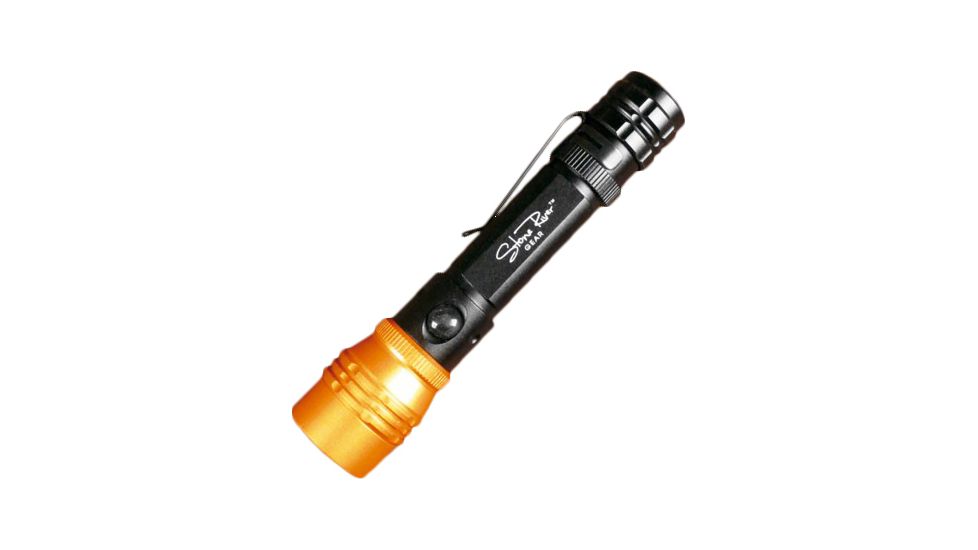 Stone River Gear Adjustable Focus Rechargeable LED Charges with USB in Wall, Car or Computer 80 Lumens High Beam Strobe Feature, Black/Orange,  SRG1RFL