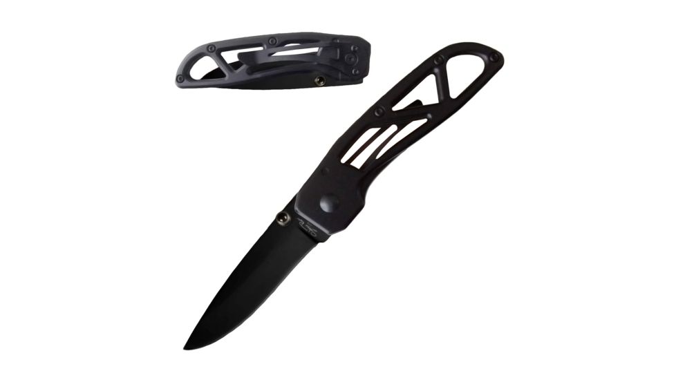 Stone River Gear Ceramic Folding Knife, Lock w/Pocket Clip, Black, 6.5 SRG5BTB