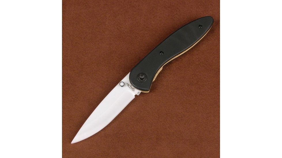 Stone River Gear Ceramic Folding Knife with G10 Handle White Blade, Black-White, 7.5 SRG2GLW
