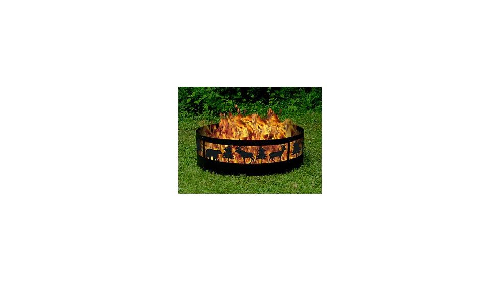 Stone River Gear Custom-Themed Fire Ring with Carrying Case, Black, 31 SRG3FR/WILDLIFE