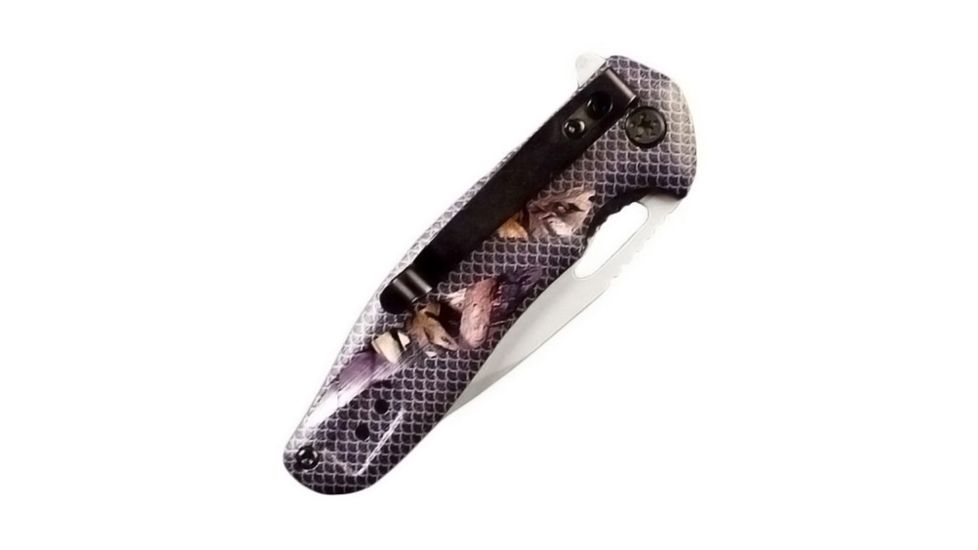 Stone River Gear Force Folding Liner Lock Knife w/Grip Handle, Camo/Grey, 2.75 SRG3DPCP