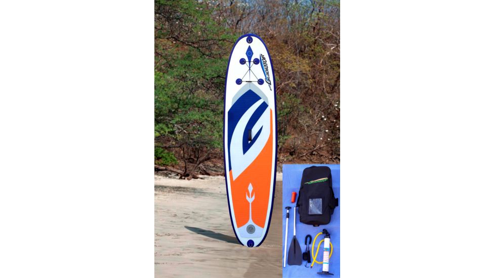 Stone River Gear Gladiator SPORT Paddle Board, White/Blue/Orange  GU10.6 SPORT