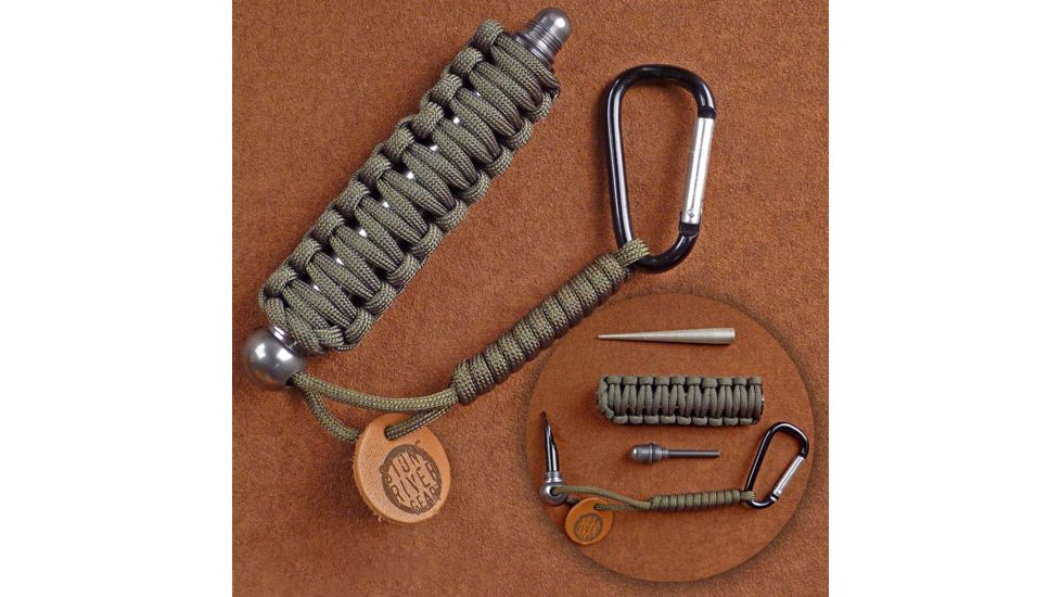 Stone River Gear Magnesium FireStarter/Striker and Diamond Coated Knife Sharpener Combo,Wrapped Paracord Handle and Carabiner SRG1GSM
