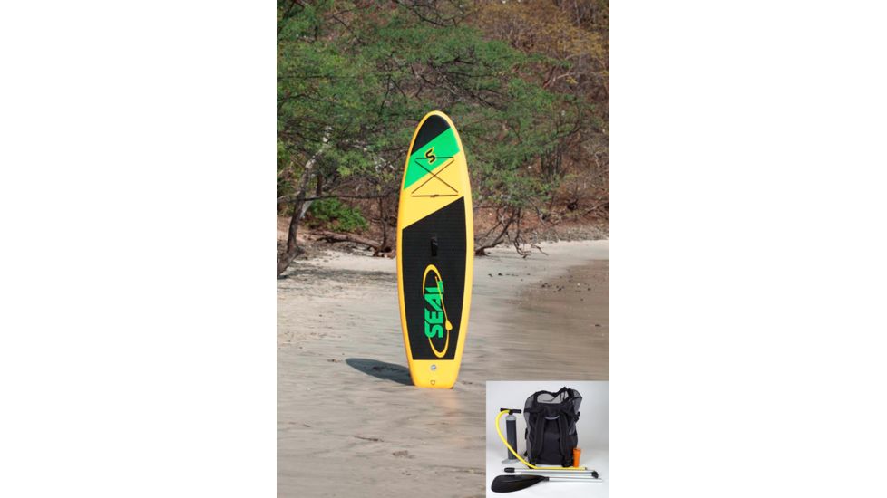 Stone River Gear PUP Paddle Board, Black/Green/Yellow SPB9P