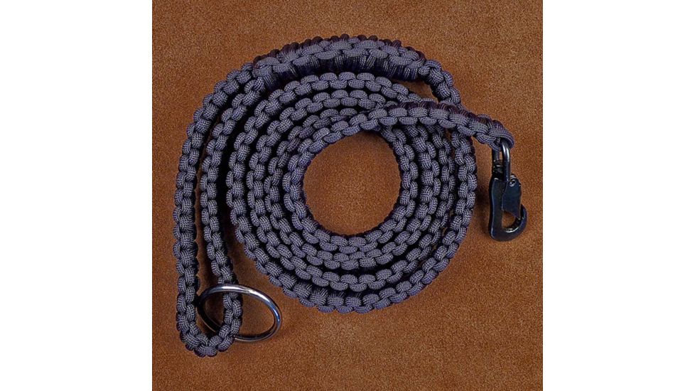 Stone River Gear Standard Paracord Dog Leash w/Sturdy Quick Release Collar Clip,Black SRG1DLB