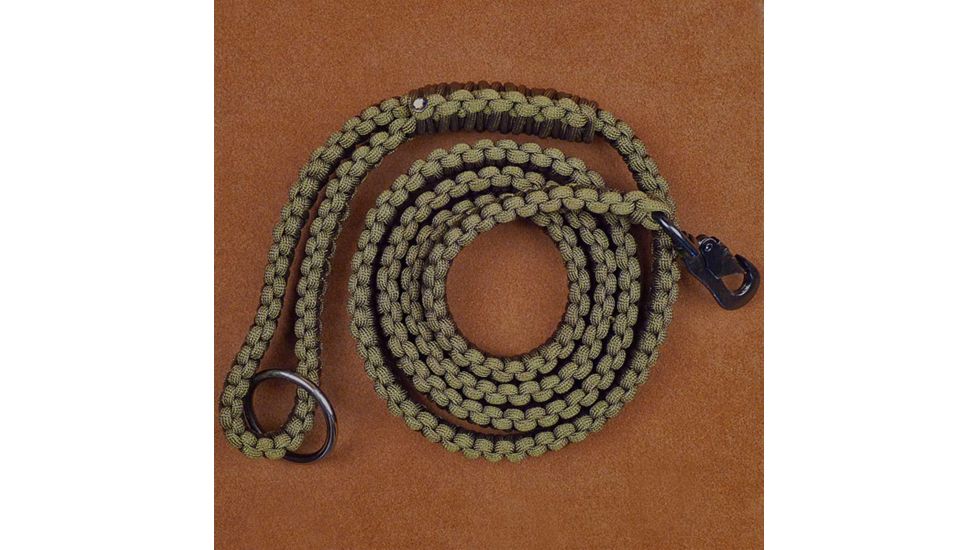 Stone River Gear Standard Paracord Dog Leash w/Sturdy Quick Release Collar Clip,Green SRG1DLG