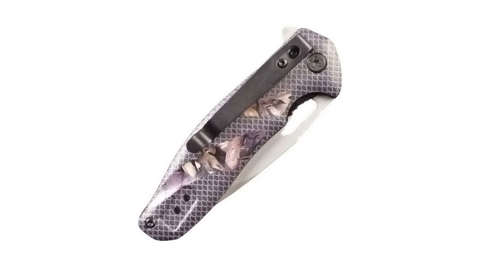 Stone River Gear Ultra Folding Liner Lock Knife w/Grip Handles and Sheath, Camo/Grey, 3.25 SRG4DPCP