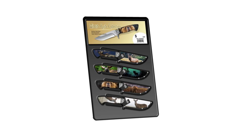 Stone River Gear Wildlife Themed Hunting Knife Collection, Multi Color SRGWKC1