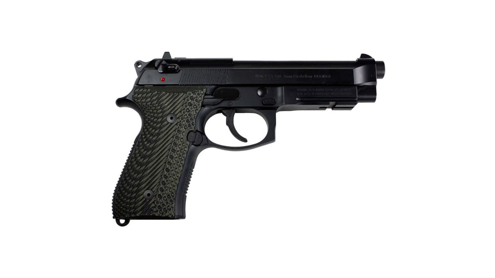 Stoner CNC Beretta 92 Slash and Burn G10 Gun Grips Fits 92FS/96 M9 Series Pistol, OD Green Black, STO-BR-B92-SB-ODG