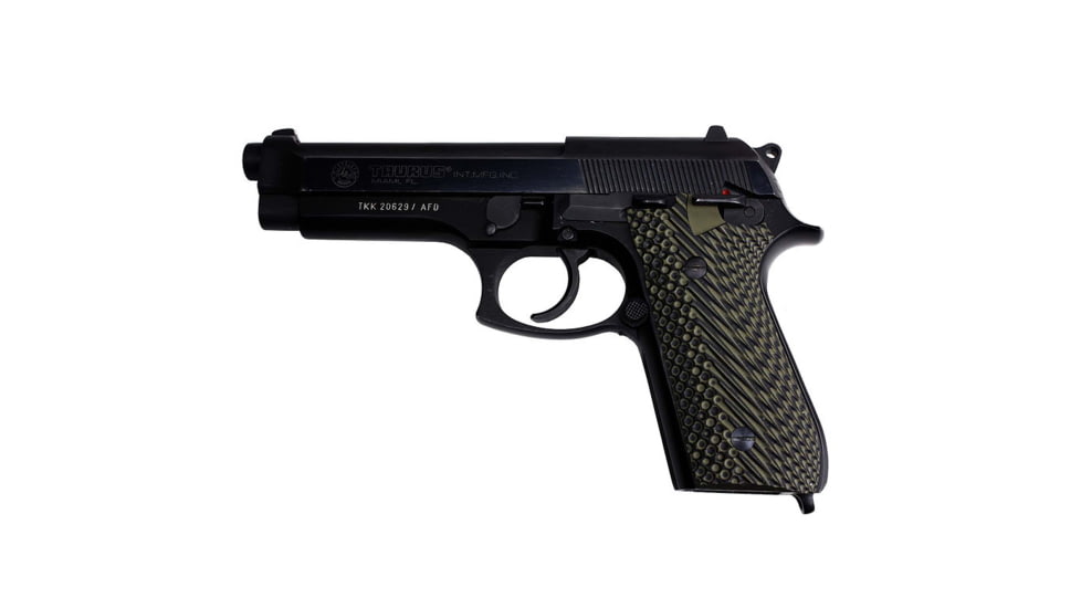 Stoner CNC Beretta 92 Slash and Burn G10 Gun Grips Fits 92FS/96 M9 Series Pistol, OD Green Black, STO-BR-B92-SB-ODG