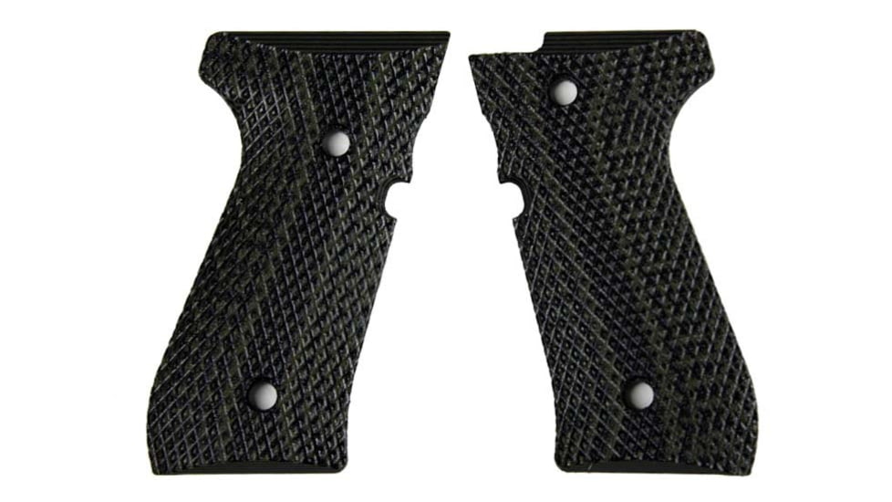 Stoner CNC Beretta 92 Super Aggressive G10 Gun Grips Fits 92FS/96 M9 Series Pistol, OD Green Black, STO-BR-B92-SA-ODG