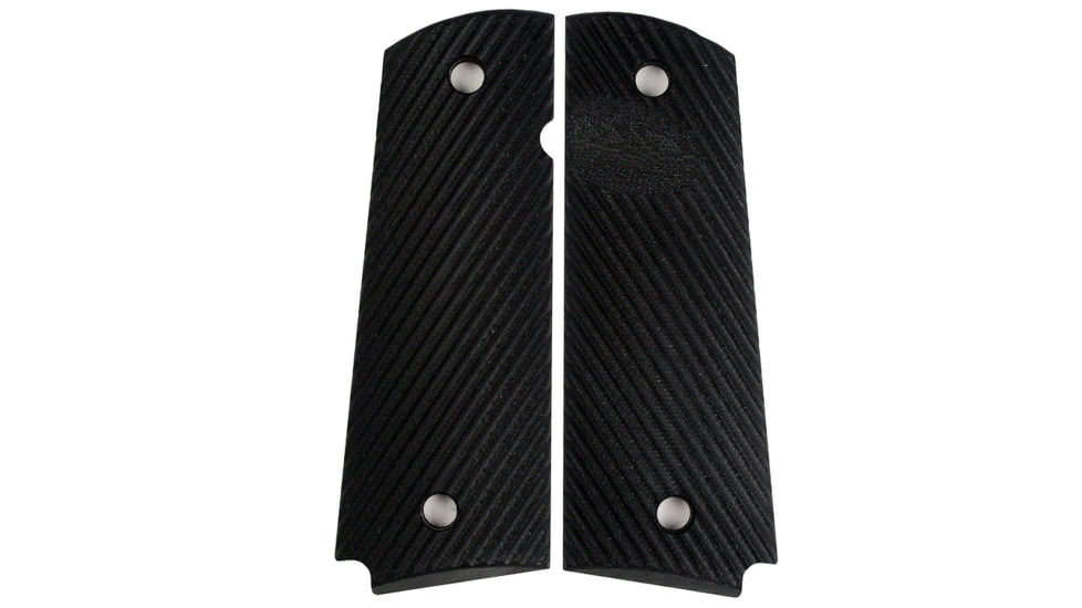 Stoner CNC Cross Hatch G10 Gun Grips fit 1911 Compact and Springfield EMP, Black, 1911 Compact-Standard, STO-1911C-CH-STD-BLK