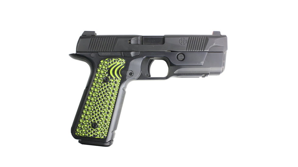 Stoner CNC Hudson H9 Golf Ball G10 Gun Grips Fit H9, Neon Green Black, STO-HU-GB-NG