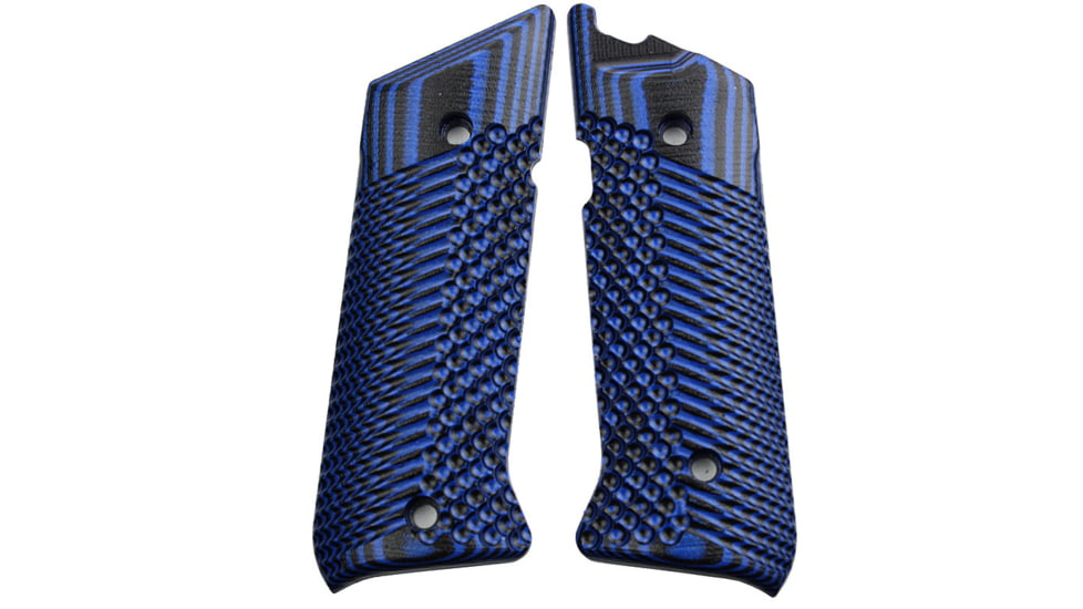 Stoner CNC Ruger Mark IV Target Hunter Standard or Competition G10 Gun Grips Slash and Burn Design Fits Ruger Mark IV Rimfire, Blue Black, STO-MKIV-SB-BLB