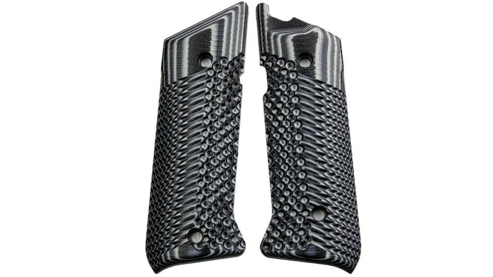 Stoner CNC Ruger Mark IV Target Hunter Standard or Competition G10 Gun Grips Slash and Burn Design Fits Ruger Mark IV Rimfire, Grey Black, STO-MKIV-SB-GRB