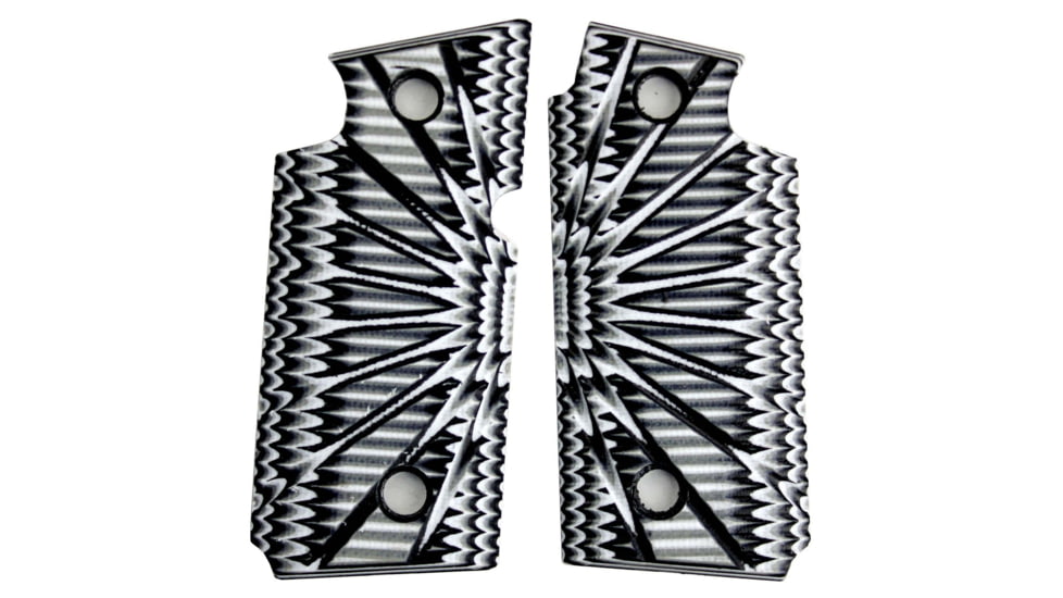 Stoner CNC SIG P938 G10 Gun Grips Aggressive Starburst Fits Sig Sauer 9mm P938 Pistol, Arctic Camo, Non Ambi, STO-P938-AS-NO-ARC