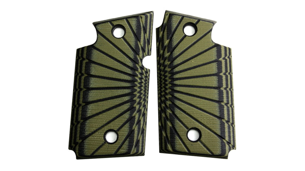 Stoner CNC SIG P238 Starburst G10 Gun Grips Fits Sig Sauer .380 Auto Pistol, OD Green Black, Non Ambi, STO-P238-ST-NO-ODG