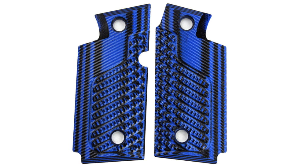Stoner CNC Springfield Armory 911 .380 ACP Defensive Carry G10 Gun Grips, Blue Black, Ambi, STO-SA .380-DC-AM-BLB