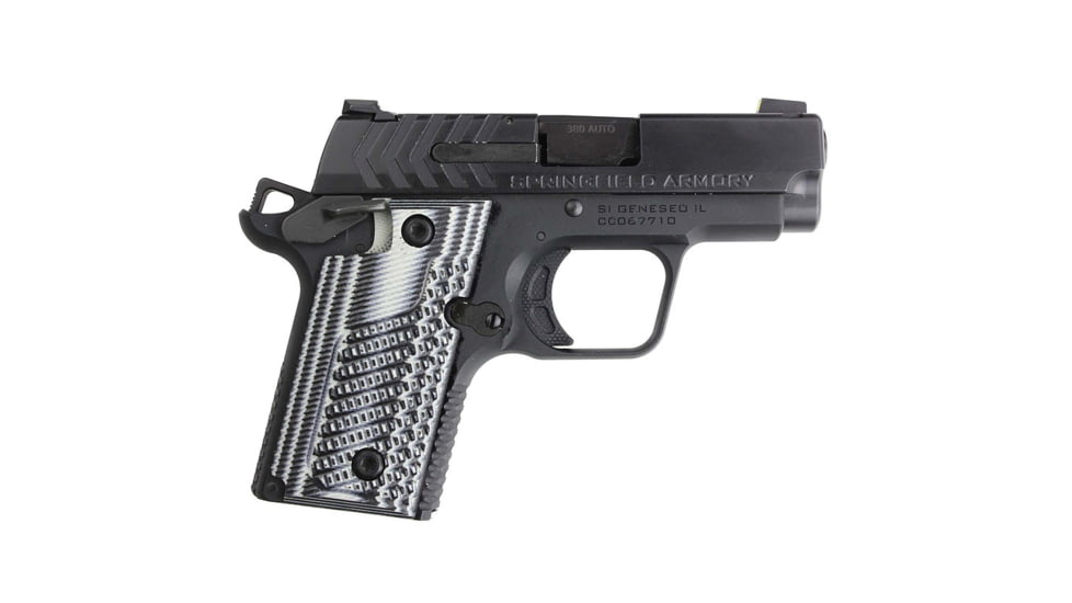 Stoner CNC Springfield Armory 911 .380 ACP Defensive Carry G10 Gun Grips, Grey Black, Ambi, STO-SA .380-DC-AM-GRB