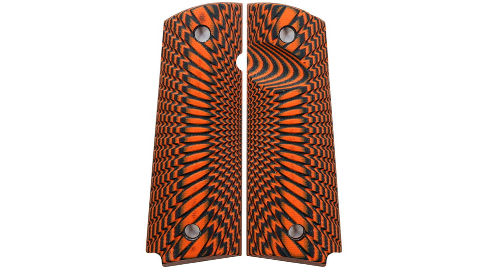 Stoner CNC Starburst G10 Gun Grips fit 1911 Compact and Springfield EMP, Orange Black, 1911 Compact-Standard, STO-1911C-ST-STD-ORG