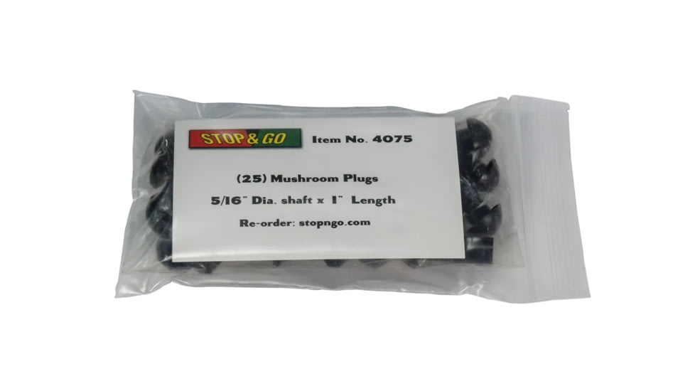 Stop &amp; Go Bag Of Mushroom Plugs 3/4in x 5/16" 25 Plugs, 3/4in x 5/16in, 4075