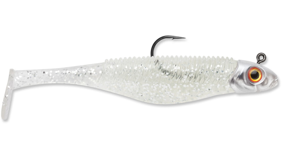 Storm 360GT Searchbait Shad, Sinking, 3-1/2", 1/4oz, #2/0 Hk, 1 Rigged Two Bodies, Gaga, SBD35GA-14J