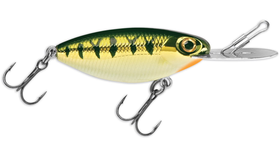 Storm Hot N Tot Madflash Trolling Crankbait, Floating, Chrome Yellow Perch, 2in, 3/16oz, HM601
