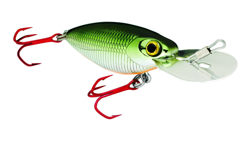 Storm Hot N Tot Madflash Trolling Crankbait, Floating, Green Chrome Orange, 2in, 3/16oz, HM600