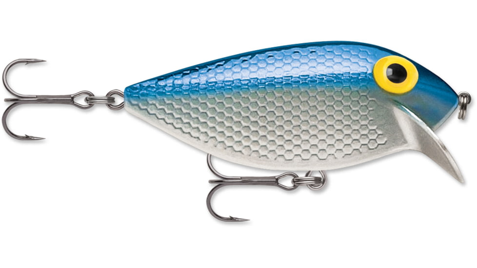 Storm Original Thinfin Shallow Crankbait, Floating, Metallic Silver/Blue, 2 1/2in, 1/5oz, TF06102