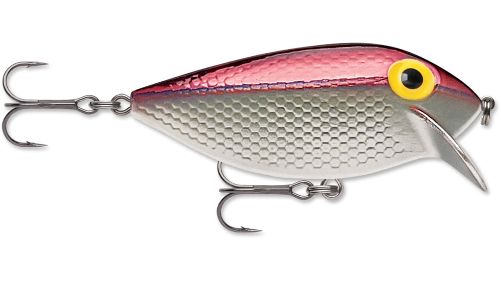 Storm Original Thinfin Shallow Crankbait, Floating, Metallic Silver/Red, 3in, 3/8oz, TF08105