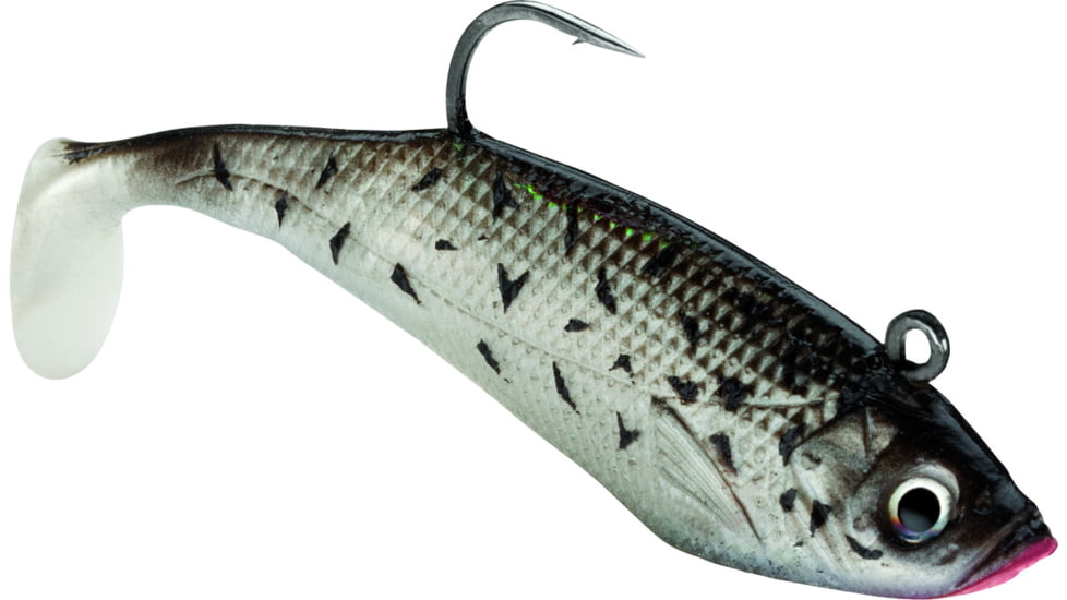 Storm WildEye Swim Shad, Floating, Black Crappie, 1/8oz, 2in, 3 per Pack, WSS02BCP