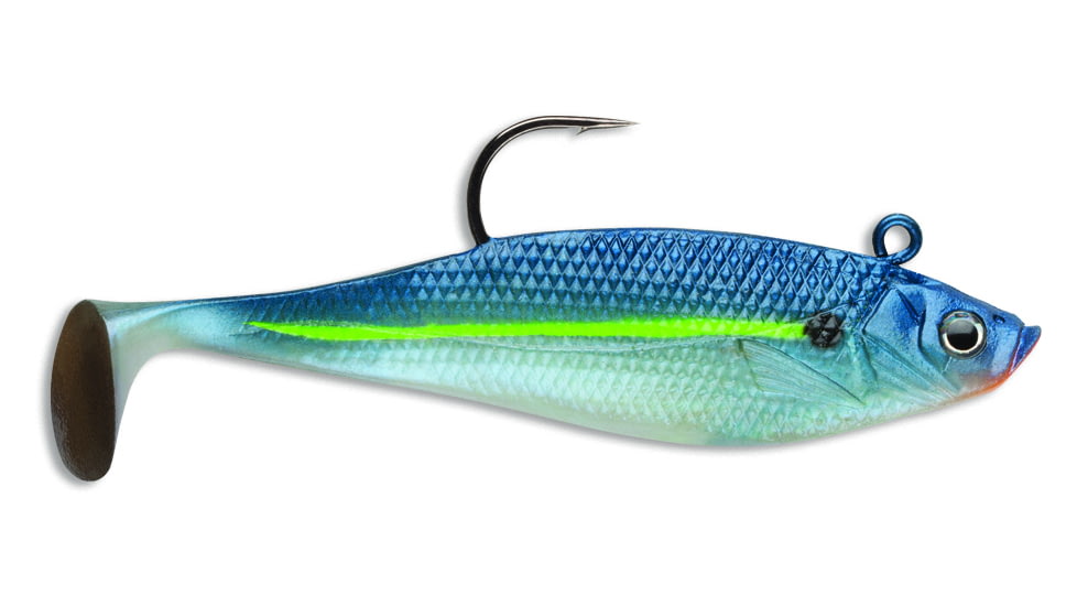 Storm WildEye Swim Shad Swimbaits, 3, 4in, Blue Shad Steel, WSS04BSTD