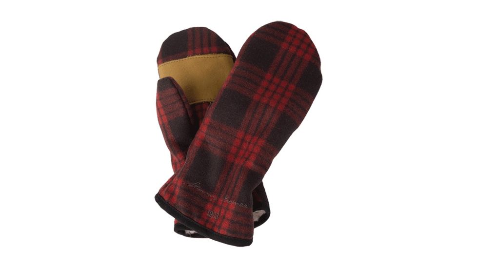 Stormy Kromer Ida'S Mittens - Womens, Leather/Wool Black/Red Tartan, Medium 51890-000050-260-98F
