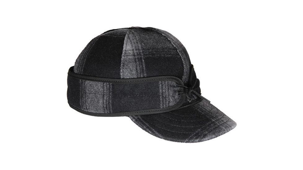 Stormy Kromer The Original Stormy Kromer Cap, Black/Gray Plaid, 7 1/8, 50010-000071-260-90E