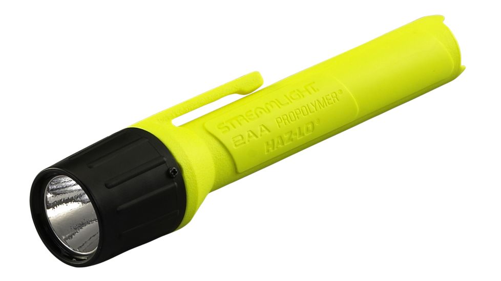 Streamlight 2Aaa Propolymer Haz-Lo Flashlight, Atex Rated, 60 Lumen White Led, 2 X Aaa Battery, Clam Pack, Yellow, 66503