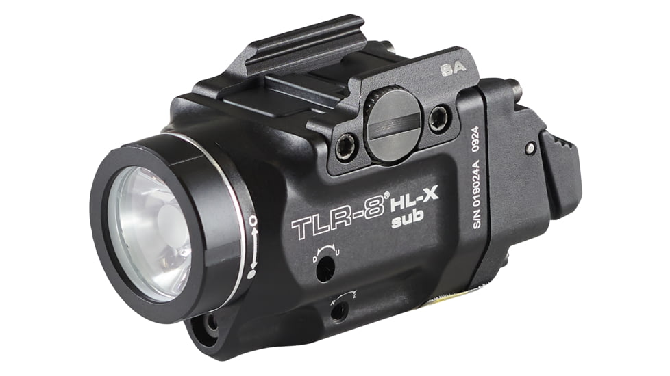 Streamlight TLR-8 HL-X SUB USB SL-B9 Rechargeable 1000 Lumens LED Weapon Light for Springfield Armory Hellcat, with High And Low Switches, USB-C Cord, Multi-Tool, Mounting Kit With Key, Black, 69469