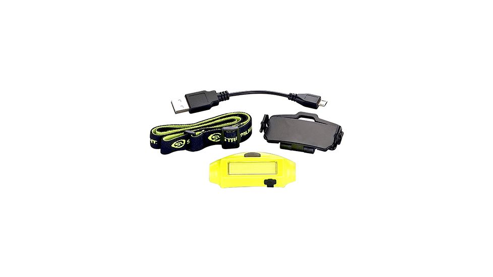 Streamlight Bandit Headlamp w/Head Strap/USB Cord, Yellow, 61700