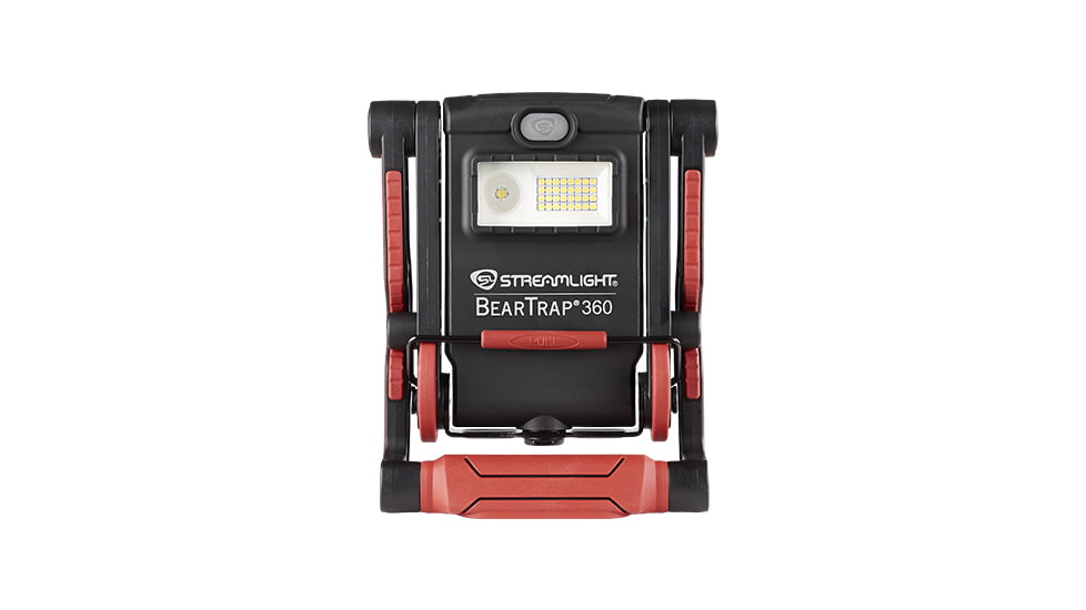 Streamlight BearTrap 360 120V AC Rechargeable Work Light with Rotating Body, Black/Red, 61523