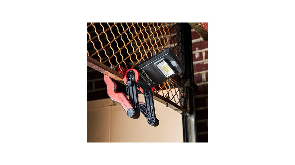 Streamlight BearTrap 360 120V AC Rechargeable Work Light with Rotating Body, Black/Red, 61523