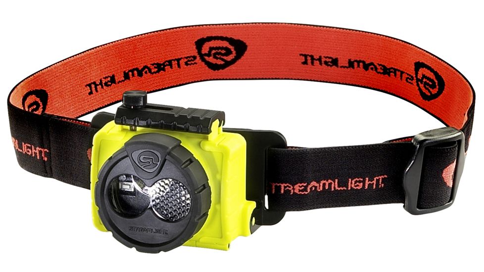Streamlight Double Clutch Headlamp, 125 Lumens, 240V Usb Cord, Yellow, 61605