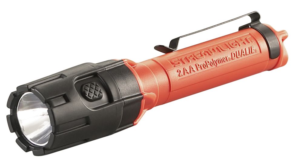 Streamlight Dualie 2Aa Flashlight, Inmetro Rated, 175 Lumen Spot/Flood Led, 2 X Aa Battery, Orange, 67756