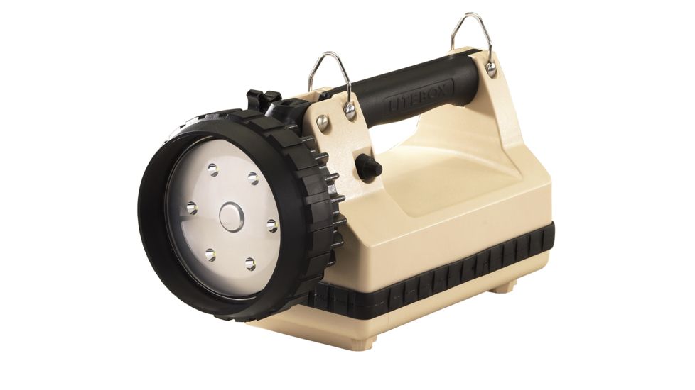 Streamlight E-Flood Litebox Rechargeable Lantern Power Failure System, 615 Lumen Led, 22062 -Iec Type G 240V Ac Charge Cord, 12V Dc Mount Rack, Beige, 45819
