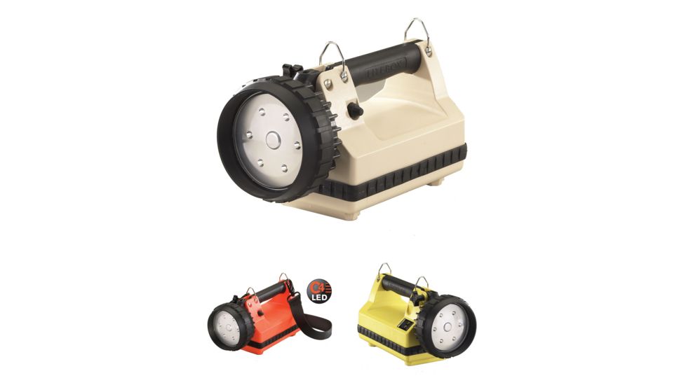 Streamlight E-Flood LiteBox Rechargeable Lanterns - LED System Lantern, Beige, Orange, Yellow