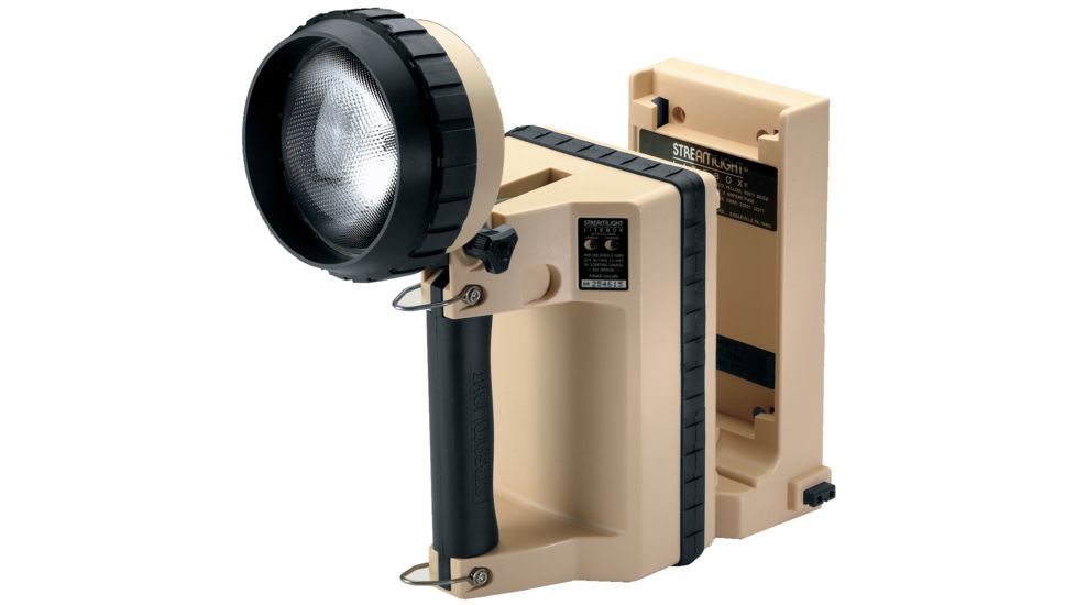 Streamlight LiteBox Power Failure AC/DC Rechargable Light System, 8-watt Spot Bulb, 120V AC, 12 Volt DC Chargers and Mounting Rack - Beige, 45133