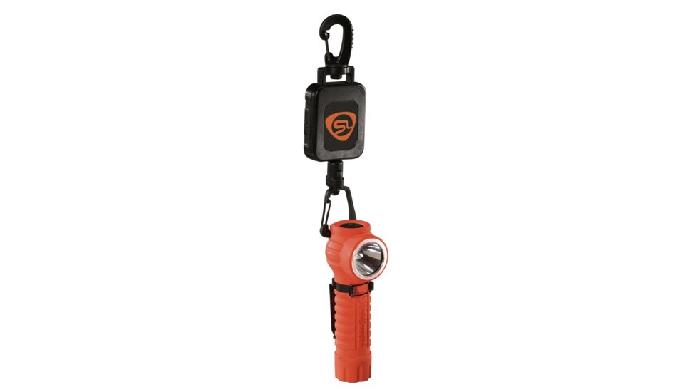 Streamlight PolyTac 90 Flashlight w/ Gear Keeper &amp; Lithium Batteries - Orange 88832
